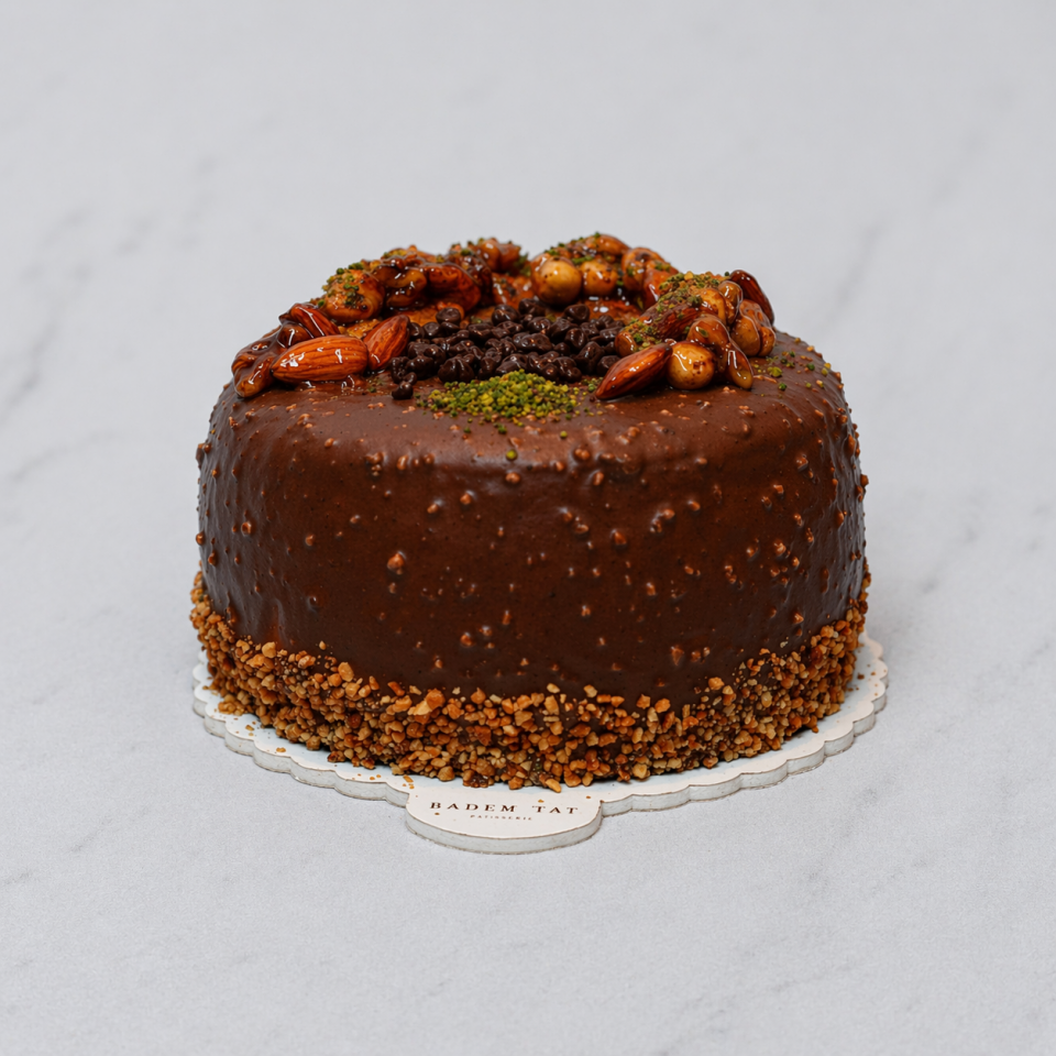 Çikolata Krokanlı Pasta