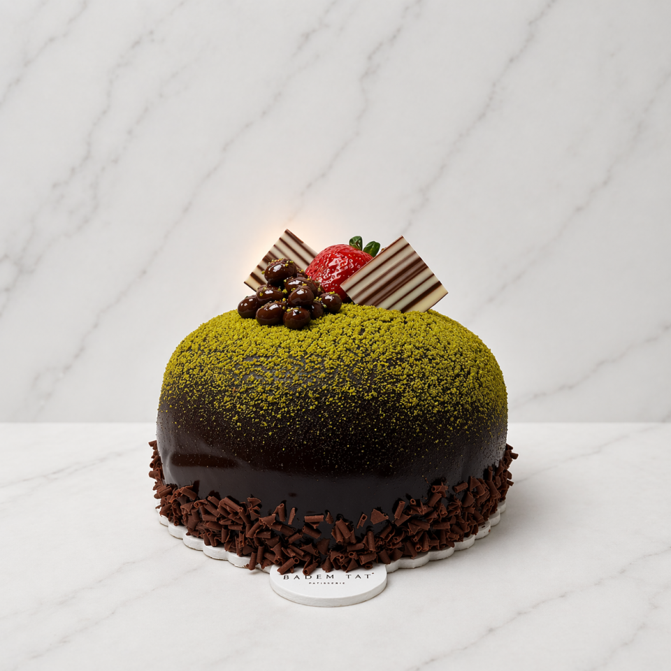 Çikolata Fıstıklı (Dışı Soslu) Pasta